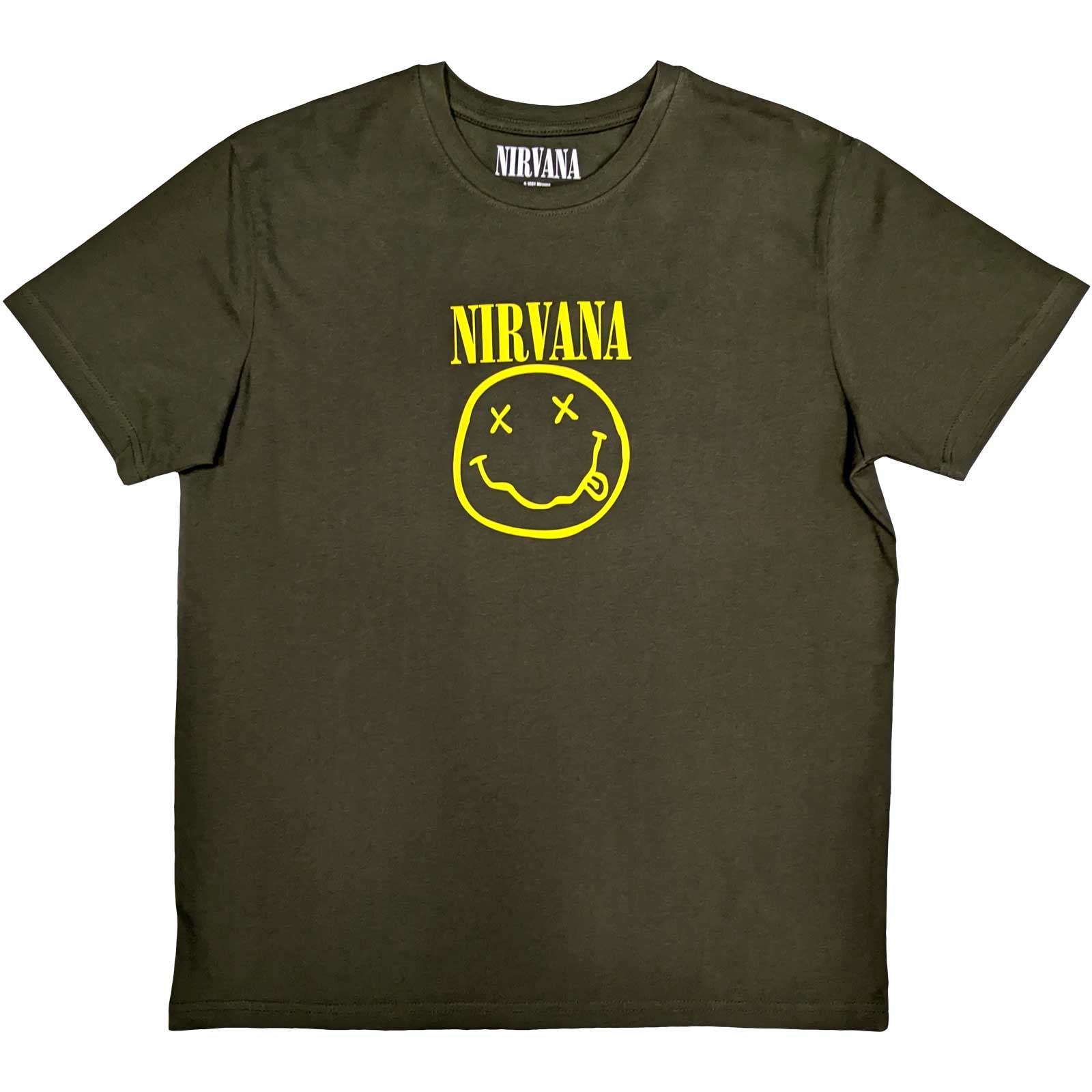Image of Nirvana Unisex T-Shirt - Yellow Smiley Rock Off